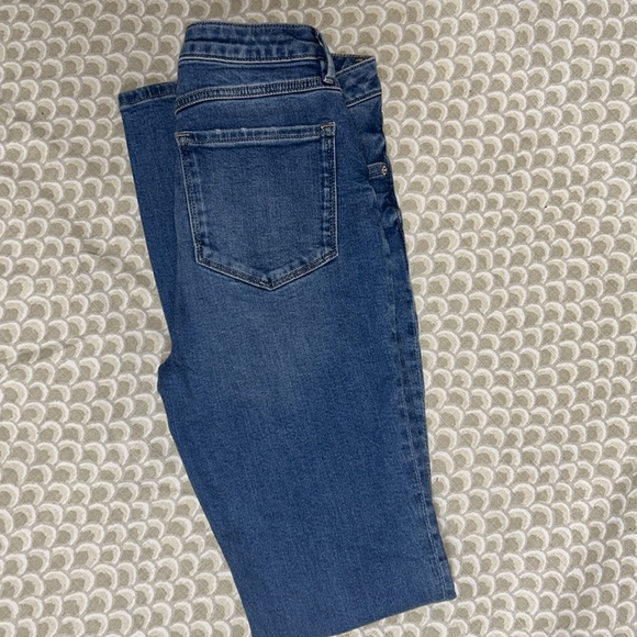 High Waisted Skinny Jeans w/ Slit - Picture 5 of 5